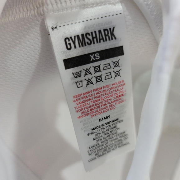 Gymshark White Top - Size XS - Picture 8 of 8